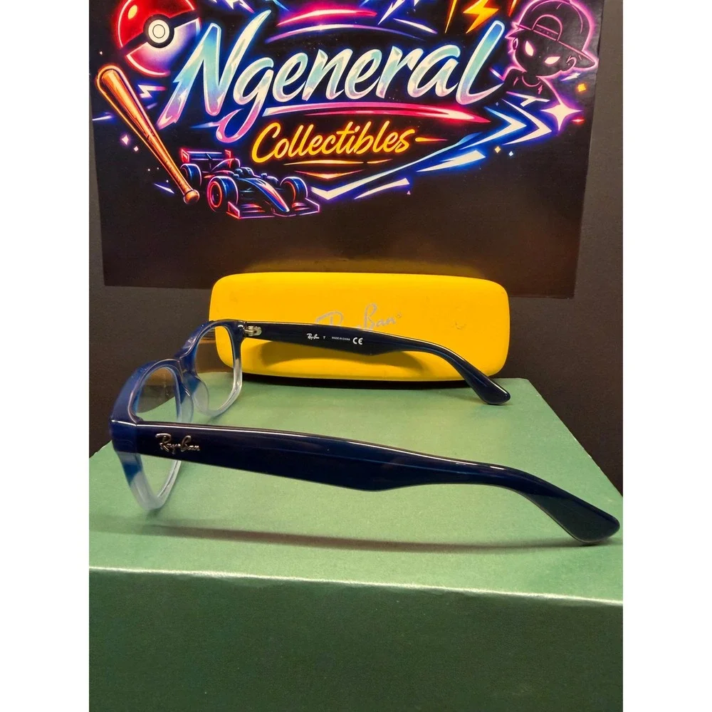 Ray-Ban Junior RB 1528 3581 Blue Gradient Rectangular Eyeglasses 48-16-130 Case